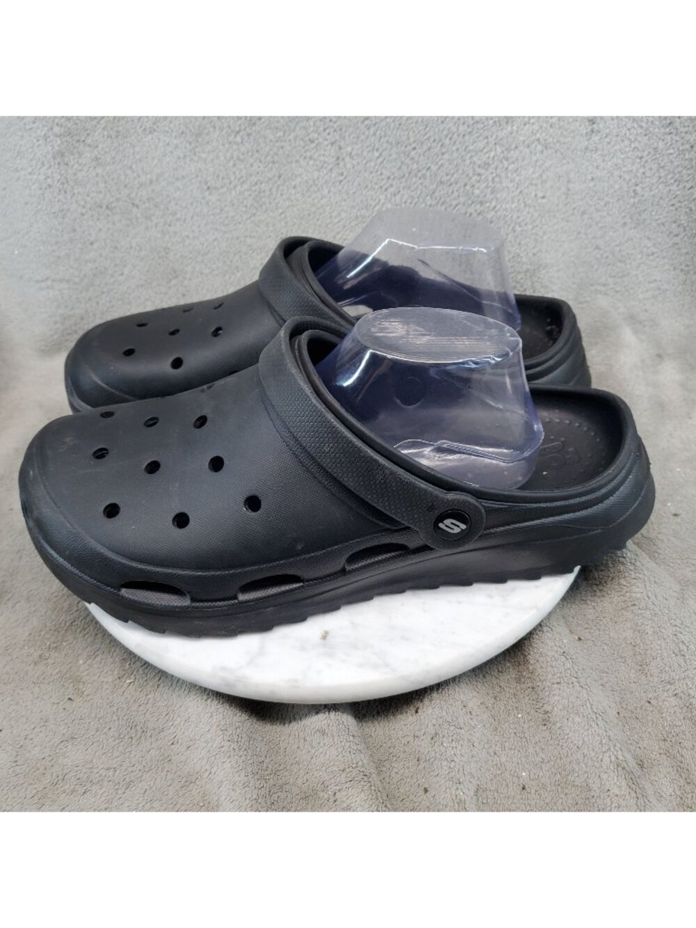Skechers Shoes Mens Size 11 Foamies Black Slip On Clogs